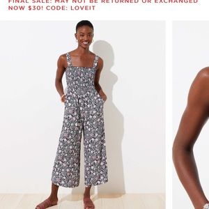 XS Petite Floral Jumpsuit